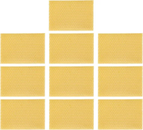 Marco de cera de abejas, 10 piezas de suministros de mantenimiento de abejas, caja nido, hojas de cera de abeja, para manualidades, fabricación de