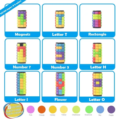 Miniatura 3 de R.Y.TOYS Juguete para ansiedad, rompecabezas de cubo mágico, rompecabezas de cerebro para adultos, juego de mano inquieto de lógica giratoria