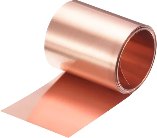 Miniatura 51 de uxcell Rollo de lámina de cobre de 78.740 in x 0.394 in x 0.001 in, 99.9% de tira de cobre puro de cobre intermitente placa de lámina de metal