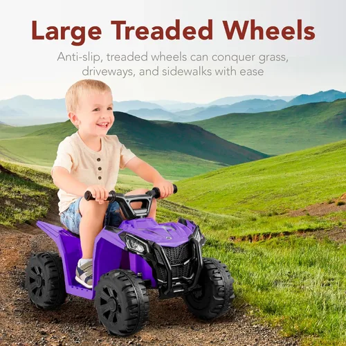 Miniatura 5 de Best Choice Products Juguete de paseo para niños de 6 V, 4 ruedas Quad ATV Play Car con velocidad máxima de 1.8 MPH, neumáticos pisados, asas