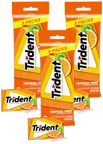 Miniatura 17 de Trident Goma de mascar de menta verde sin azúcar, 3 paquetes de 14 piezas (42 piezas en total)