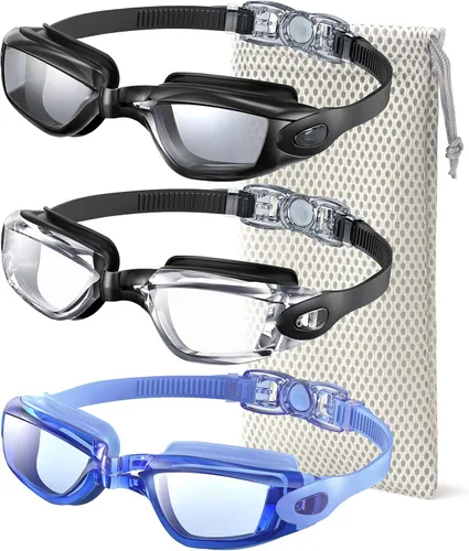 Miniatura 9 de NSSIW Swim Goggles,Anti-Fog Swimming Goggles, 3 Pack Goggles Swimming Adult Men Women Youth