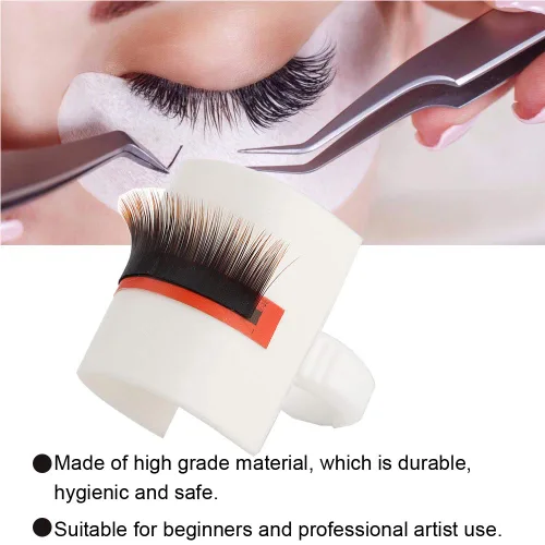 Miniatura 3 de Anillo de pegamento para extensiones de pestañas con soporte de pestañas en forma de U, taza de pegamento desechable para extensiones, paleta