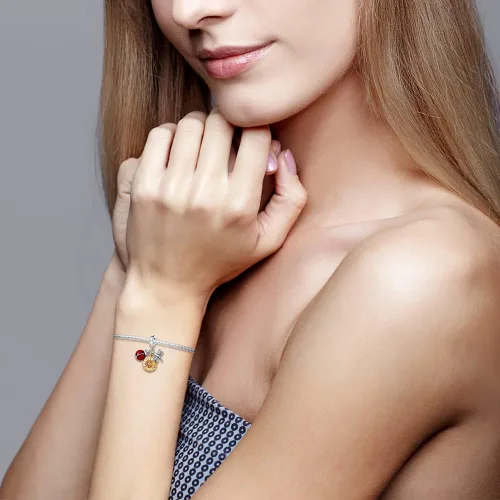 Miniatura 3 de Pandach Dijes de plata de ley 925 para pulseras y collares, colgantes de mariposa y auriculares, dijes de trébol, regalo de joyería para mujeres
