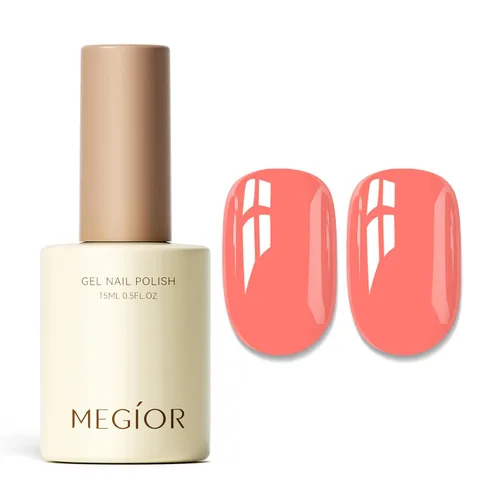Miniatura 43 de MEGIOR Esmalte de uñas de gel blanco de 0.5 fl oz, color blanco antiguo, secado con luz UV, esmalte de gel francés, arte de uñas, salón de manicura