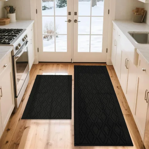 Miniatura 39 de COSY HOMEER Tapete de cocina antideslizantes, absorbentes para el piso, alfombra de cocina lavable, tapete de pie para fregadero, alfombra de Beige