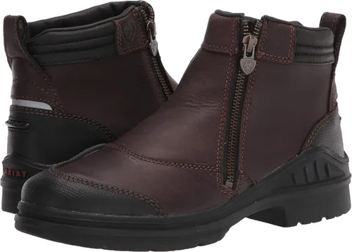Miniatura 7 de Ariat Barnyard - Botas de trabajo con cremallera lateral, cómodas botas impermeables para mujer, Café Oscuro, 5.5