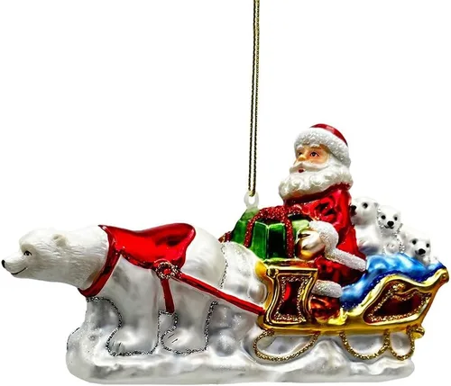 Miniatura 27 de Adorno de cristal soplado a mano de Papá Noel de safari aventurero, decoración navideña temática de viaje de explorador africano de la selva