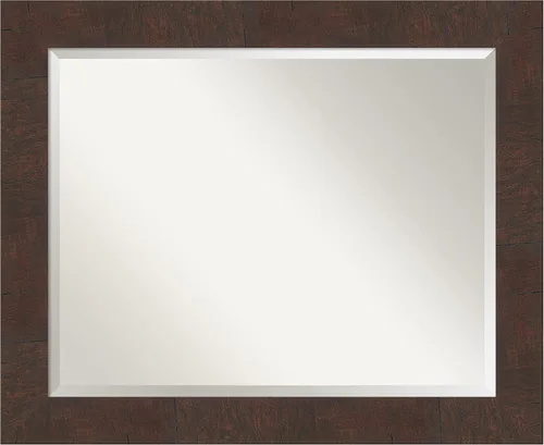 Miniatura 111 de Amanti Art - Espejo con marco para el tocador o para montar en la pared del baño, medidas en pulgadas Grano de café marrón