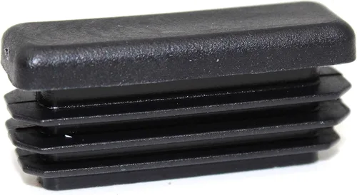 Miniatura 3 de Tapa rectangular negra de plástico de 1/2 x 1-1/2 pulgadas, tapón de acabado, tapa de extremo de tubo de tubo, universal para silla duradera (2)