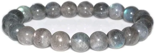 Miniatura 8 de Justinstones Pulsera elástica de cuentas redondas de 0.315 in con gemas semipreciosas, unisex, 7 pulgadas