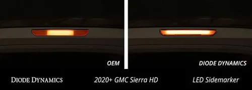 Miniatura 2 de Diode Dynamics Marcadores laterales secuenciales LED compatible con GMC Sierra HD 2500/3500 2020-2023, ámbar (juego)