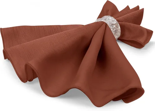 Miniatura 7 de Ultimate Textile -5 docenas - Reversible Shantung Satin - Majestic - Servilletas de tela Majestic de 17 x 17 pulgadas, naranja quemado