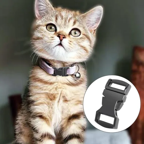 Miniatura 5 de CooBigo Metal Side Release Buckle Webbing Buckle Paracord Bracelet Clasps for Leather Strap Dog Collars Harness Belt 1 pulgada (0.984 in) negro