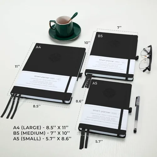 Miniatura 2 de Smart Planner Pro - Planificador diario sin fecha - Agenda grande A4 - Logre objetivos y aumente la productividad con secciones semanales