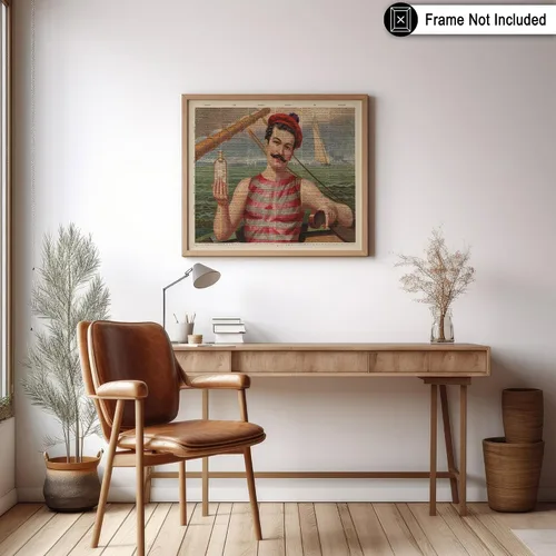 Miniatura 6 de Poster Master Impresión vintage de marinero, póster victoriano retro, arte de carrito de alcohol y bar, diseño de pared humorístico, arte de océano