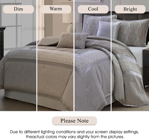 Miniatura 5 de Stratford Park Snuggle - Juego de ropa de cama de 6 piezas, color gris, King, 100% poliéster