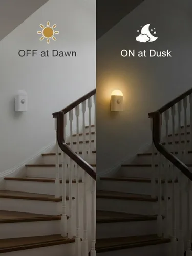Miniatura 8 de Luz nocturna LED con sensor de movimiento, luz blanca cálida regulable recargable y gancho 2 modes: motion sensor & steady light,3 dimmable