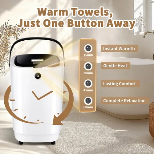 Miniatura 2 de Calentadores de Toallas para Cubo de Baño, Calentador Caliente de Toallas de Spa Grande de Lujo Estilo Cubo - Toallas Calientes en 10 Minutos - Cabe