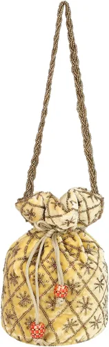 Miniatura 5 de Suman Enterprises Bolsa india Potli para boda, bolso de mano de novia de diseñador, bolsa de joyería, bolsa de adoración Potli para niñas y mujeres