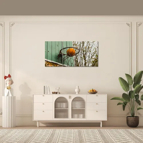 Miniatura 7 de KAWAHONE Arte de Lienzo de Baloncesto para Pared - Arte de Lienzo Deportivo Cuadros de Cancha y Aro de Baloncesto para Pared - Obra de Arte Temática