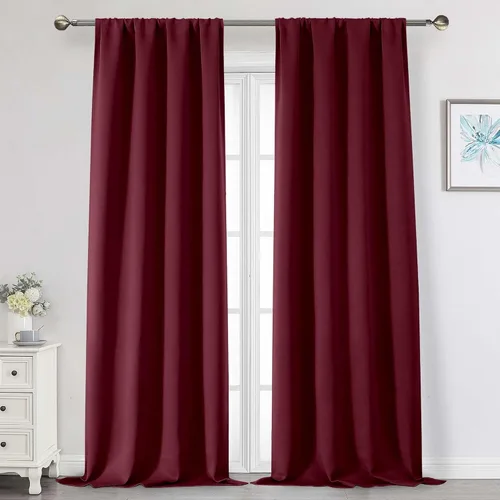 Miniatura 192 de Cortinas opacas para dormitorio, sala de estar, juego de 2 paneles de 54 pulgadas de largo, cortinas de oscurecimiento de habitación con aislamiento