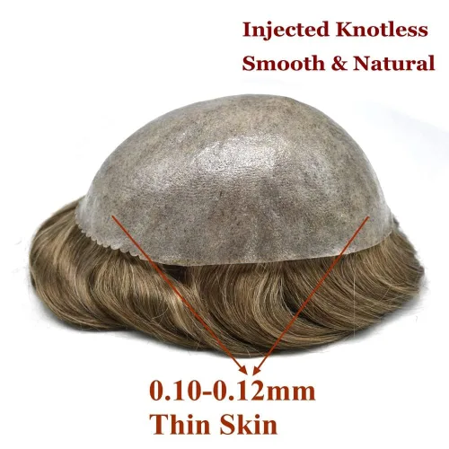Miniatura 4 de Extensiones de pelo y tupés para hombre, sistema de cabello humano de poliéster completo para hombre, postizo de repuesto para hombre, protesis