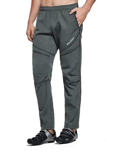 Miniatura 26 de baleaf Pantalones de forro polar para hombre, pantalones de ciclismo de invierno, ropa de bicicleta de montaña, equipo térmico para correr en clima