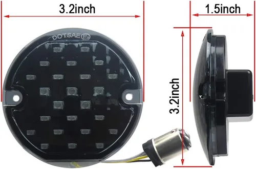 Miniatura 3 de ZYTC - Juego de 2 micas Touring OEM ahumadas de 3.25 pulgadas para motocicleta Harley Davidson, Electra Glides