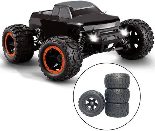 Miniatura 8 de NC Neumáticos de coche RC 1/16 1/12 1/14 modelo de montaje para 124019 para HBX 16889 124018, negro