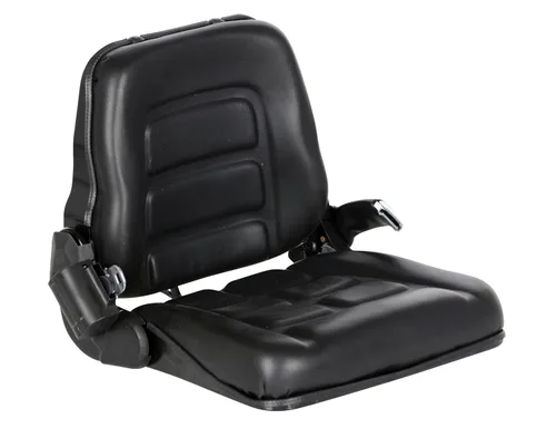 Vestil LTS-V - Asiento de vinilo para camión con cinturón de seguridad, 19 pulgadas x 21-1/2 pulgadas x 7 pulgadas, color negro