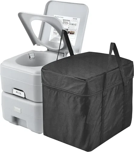 Miniatura 10 de VEVOR Inodoro portátil para camping y viajes en RV, inodoro de casete con 3.2 galones, descarga presurizada con botón pulsador, sellado a prueba