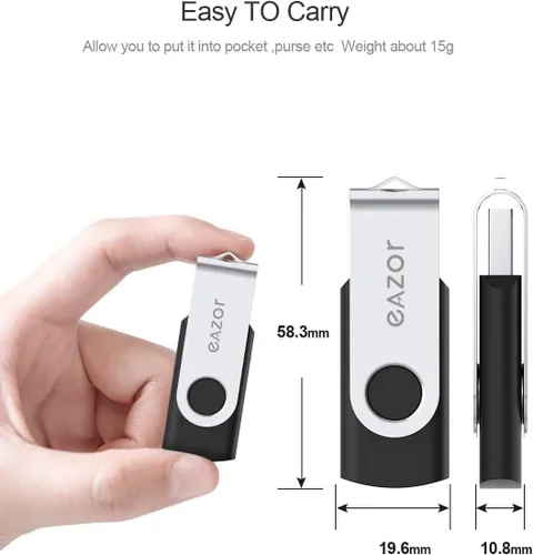 Miniatura 2 de Unidad flash USB de 128 GB, 64 GB, 4 GB, unidad flash USB, paquete de 5, paquete de 2 unidades de 20 unidades USB para almacenamiento de datos