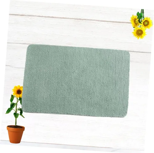Miniatura 5 de Alfombras de baño de terciopelo verde pastel alfombra antideslizante resistencia absorbente secado rápido lavable a máquina