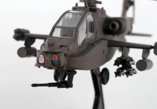 Miniatura 7 de Daron Sello Postal Boeing AH-64D Apache Longbow Modelo de exhibición de fundición a escala 1/100 con soporte, mediano