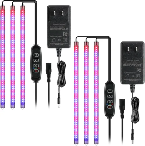 Miniatura 23 de iPower - Lámpara LED de crecimiento con espectro completo para plantas de interior, cuello de cisne ajustable, 2/3 modos de luz y 5/10 niveles rojo