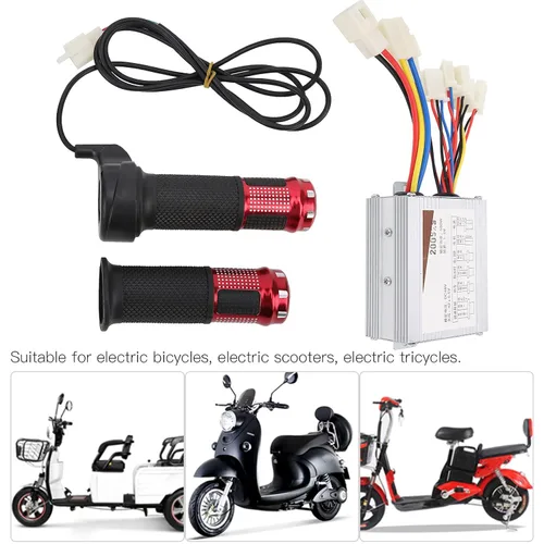 Miniatura 4 de Controlador de velocidad cepillado de 48 V 500 W, motor universal con agarre del acelerador, regulador de velocidad de vehículo eléctrico