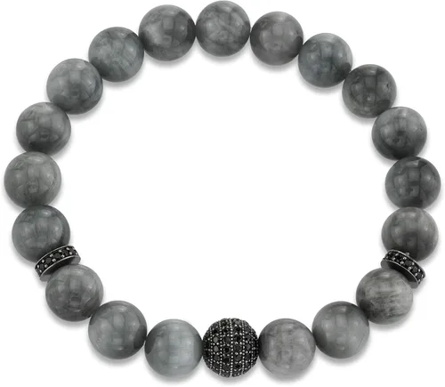 Miniatura 2 de Spartan - Pulsera de cuentas para hombre con zafiros negros (0.394in)