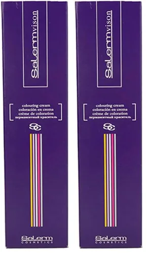 Miniatura 4 de Salerm Vison Crema para colorear el cabello #9.1 rubio ceniza extra claro, 2.3 onzas / 2.5 fl oz