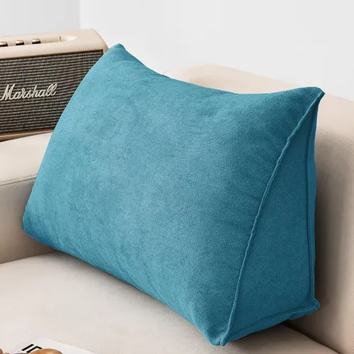 Miniatura 11 de Almohada para cabecero, almohada de cuña para lectura y reposo en cama, color verde claro, para respaldo triangular, soporte para lectura, espalda