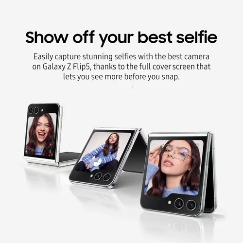 Miniatura 10 de Samsung Galaxy Z Flip5 AI, teléfono celular Android desbloqueado de 512GB, diseño plegable compacto, control con una mano, mejores selfies, gran