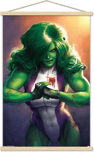 Miniatura 16 de Trends International Marvel Comics - She-Hulk - Totally Awesome Hulk - Póster de pared con portada #4, 14.725 x 22.375 pulgadas, versión enmarcada