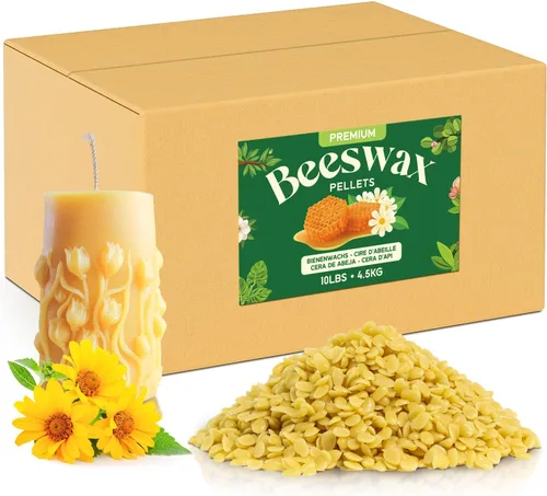 Miniatura 14 de NORVENCE Gránulos de cera de abejas 20LB, cera de abejas blanca pura y natural para hacer velas, cuidado de la piel DIY, bálsamo labial, jabón