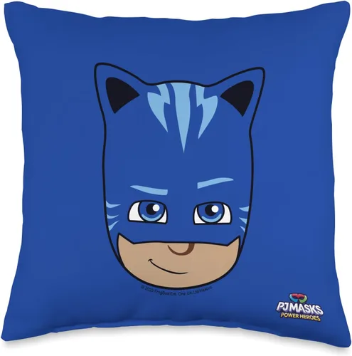 PJ Masks Power Heroes Catboy Sassy Big Face - Almohada de retrato de 16 x 16 pulgadas, multicolor