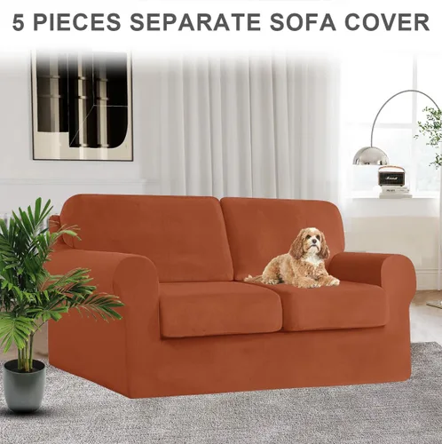 Miniatura 237 de Funda para Sofá de Terciopelo, Fundas Elásticas para Sofá para Funda Principal Separada/Respaldos y Cojines de Asiento, Funda para Sofá, para Fundas