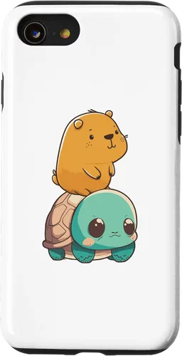 Miniatura 13 de Funda para iPhone 15 con diseño de tortuga y conejillo de indias para hombres, mujeres y niños