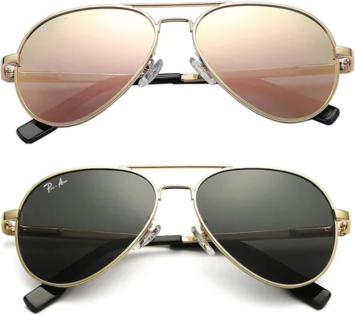 Pro Acme Gafas de sol polarizadas pequeñas de aviador para niños y jóvenes de 3 a 18 años con dos tamaños 1.969 in 2.047 in