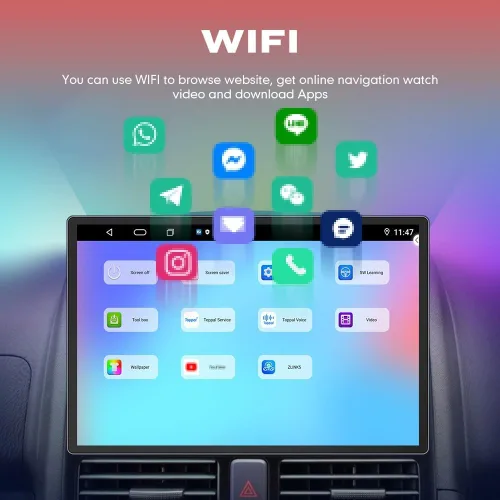 Miniatura 6 de Para Honda Fit Jazz 2009-2014 LHD Octa Core 4G+64G CarPlay Android Navegación Automática Estéreo GPS Radio Reverse Cámara Pantalla 13.1 "QLED