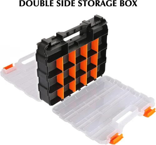 Miniatura 4 de EMENTOL Organizador de herramientas de doble cara con polímero resistente a los impactos y separadores de plástico extraíbles personalizables