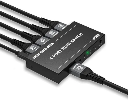 Miniatura 15 de Conmutador HDMI 2.1 Bidireccional Ultra HD 8K Interruptor HDMI 2 en 1 Salida/ 1 en 2 Salida Conmutador HDMI Compatible con 8K@60Hz/ 4K@120Hz 48Gbps